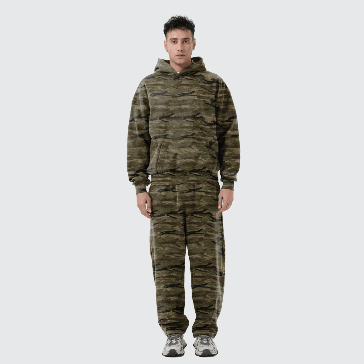 Iron Justice Heavyweight Open-Hem Camo Sweatpants