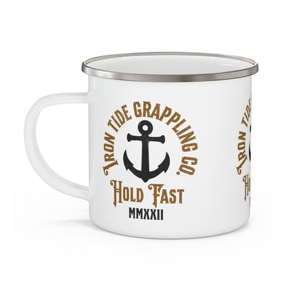 Iron Tide Grappling Co. “Hold Fast” Enamel Camping Mug