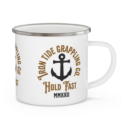 Iron Tide Grappling Co. “Hold Fast” Enamel Camping Mug