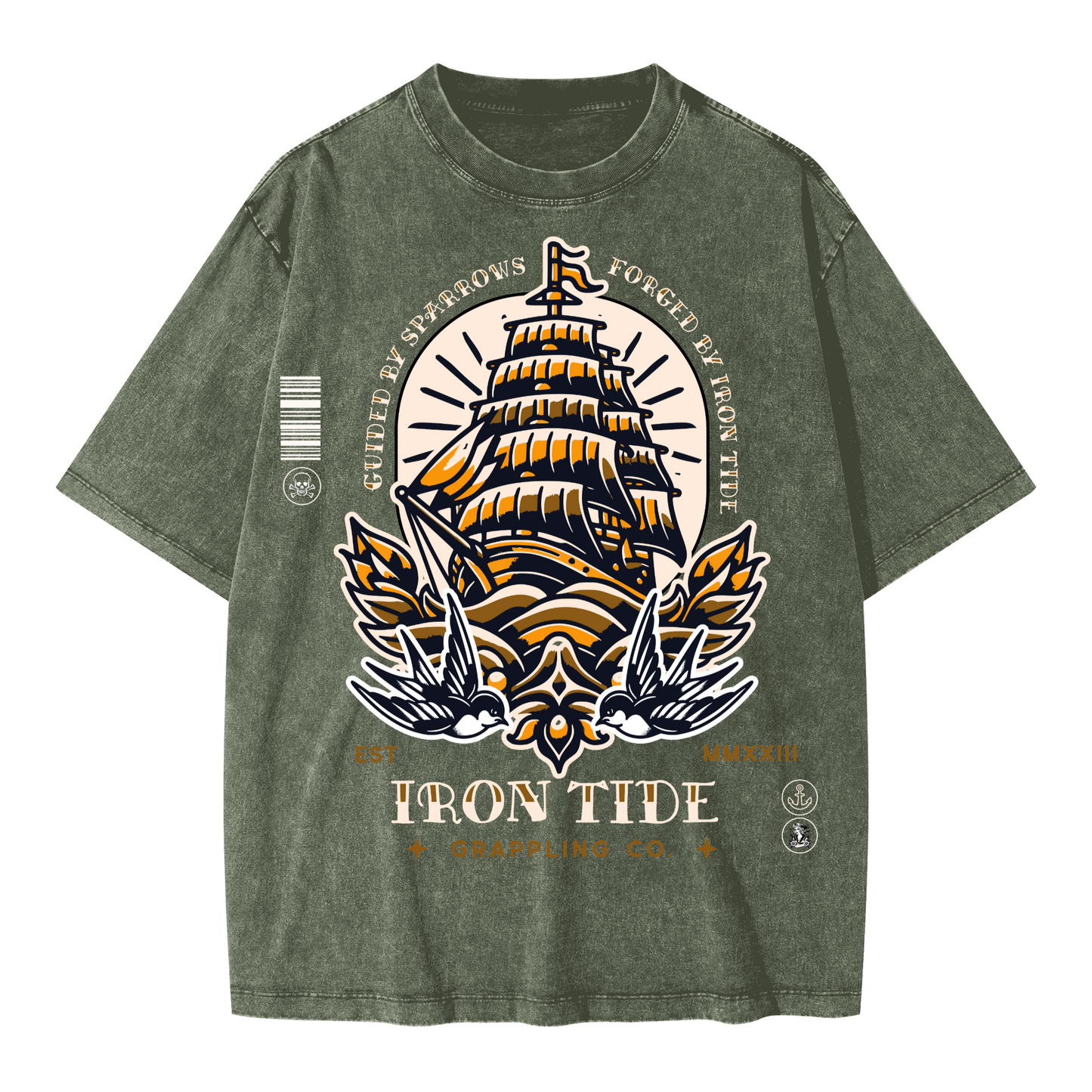 Guided by Sparrows Tee – Vintage Snow Wash Edition