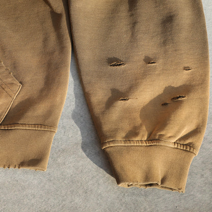 Trace Evidence – Washed Distressed Zip-Up Hoodie