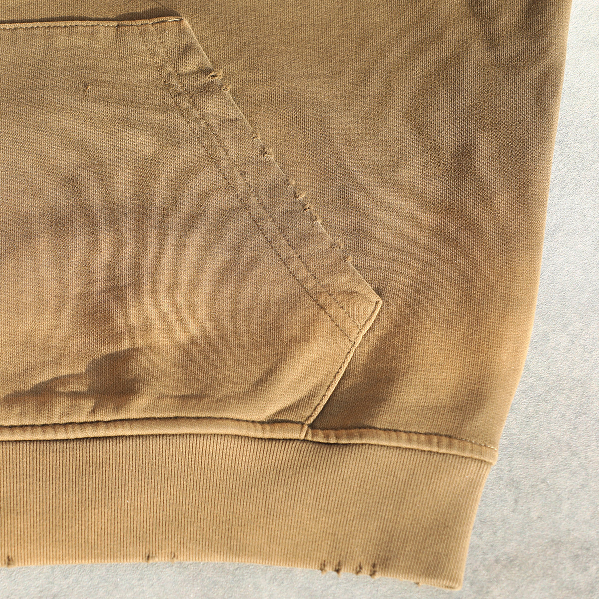 Trace Evidence – Washed Distressed Zip-Up Hoodie