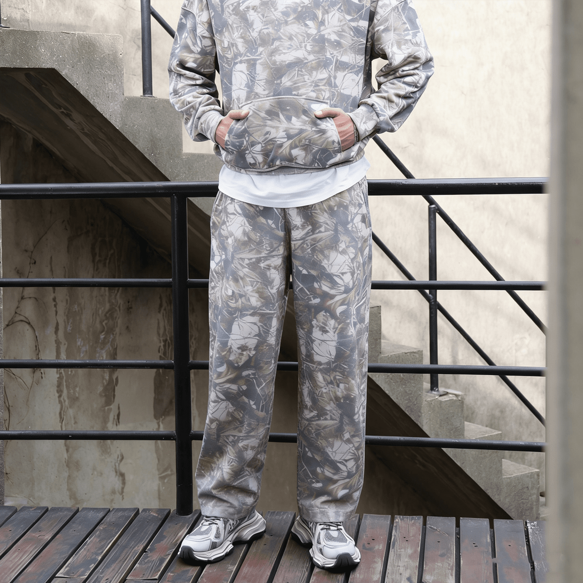 Iron Justice Heavyweight Open-Hem French Terry Camo Sweatpants