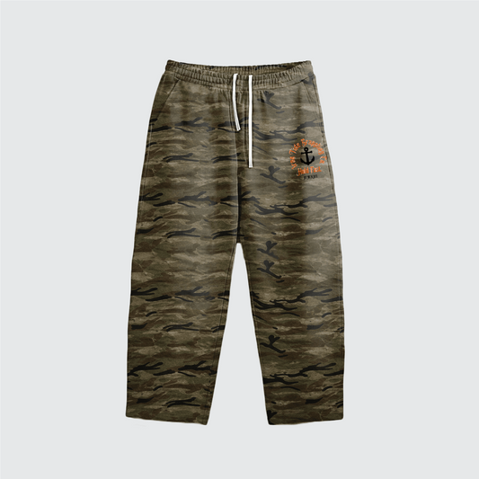 Iron Justice Heavyweight Open-Hem Camo Sweatpants