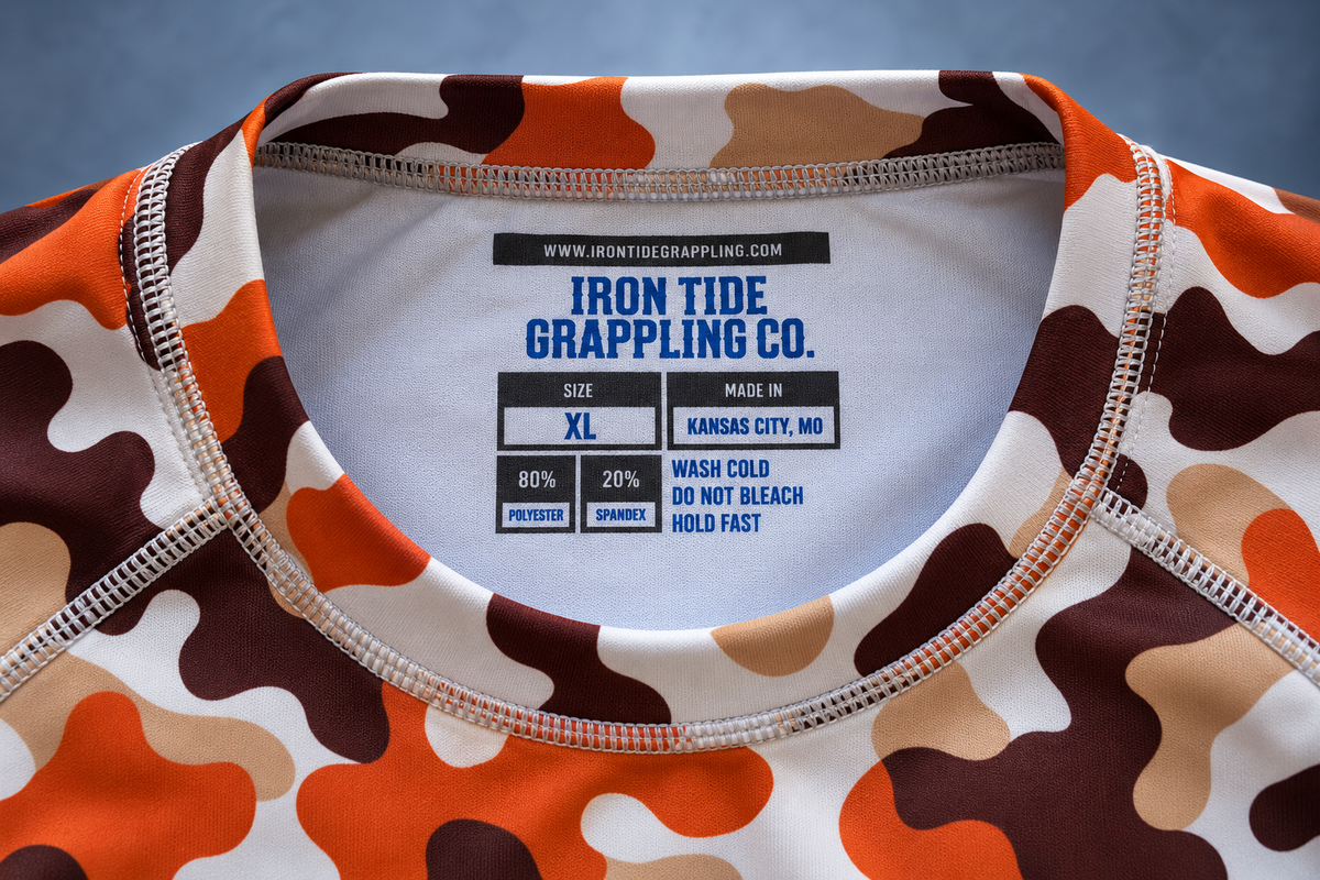 Presale Iron Tide Grappling Rash Guard – "Duck Camo"