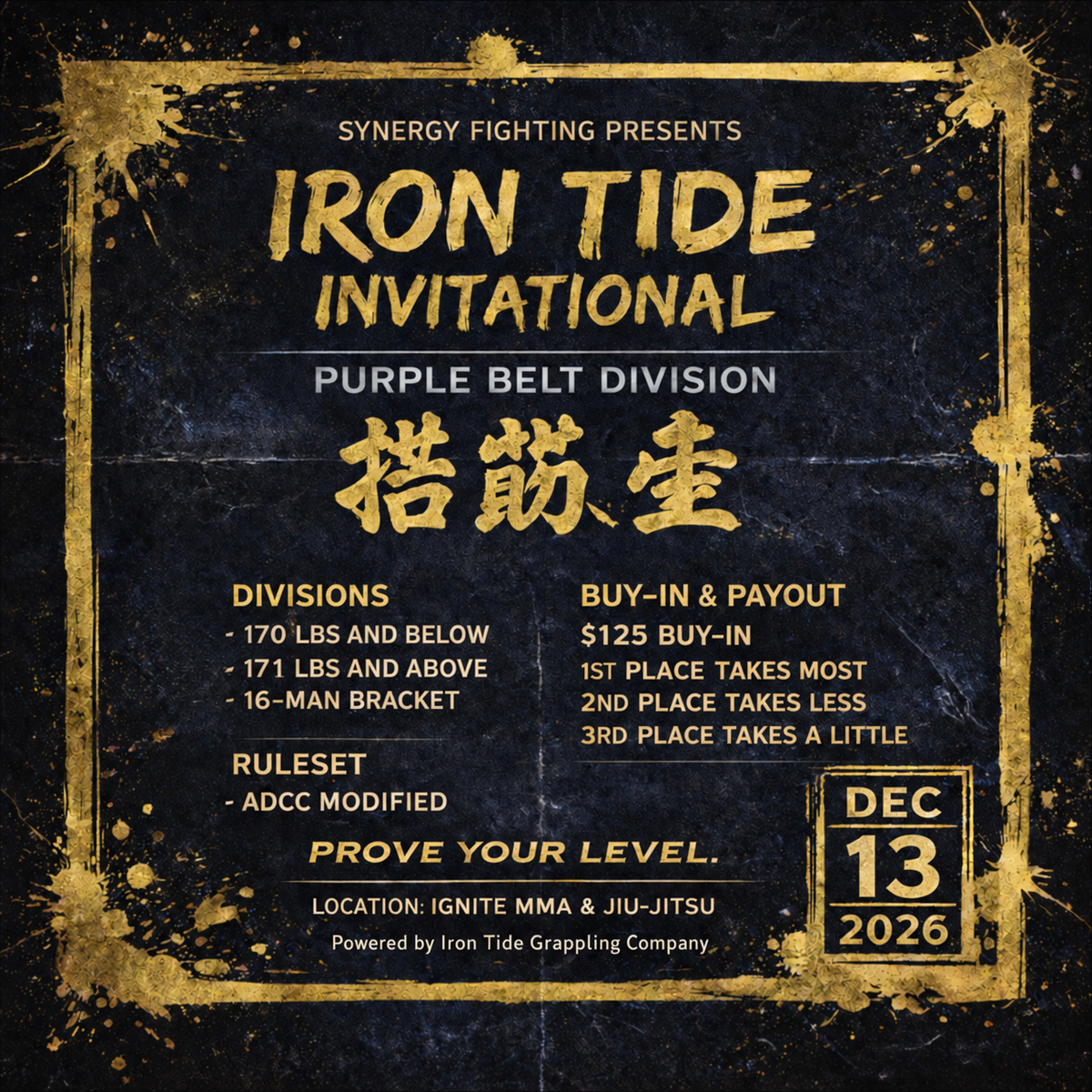 Iron Tide Invitational – Purple Belt Division (171 lbs. & Above)
